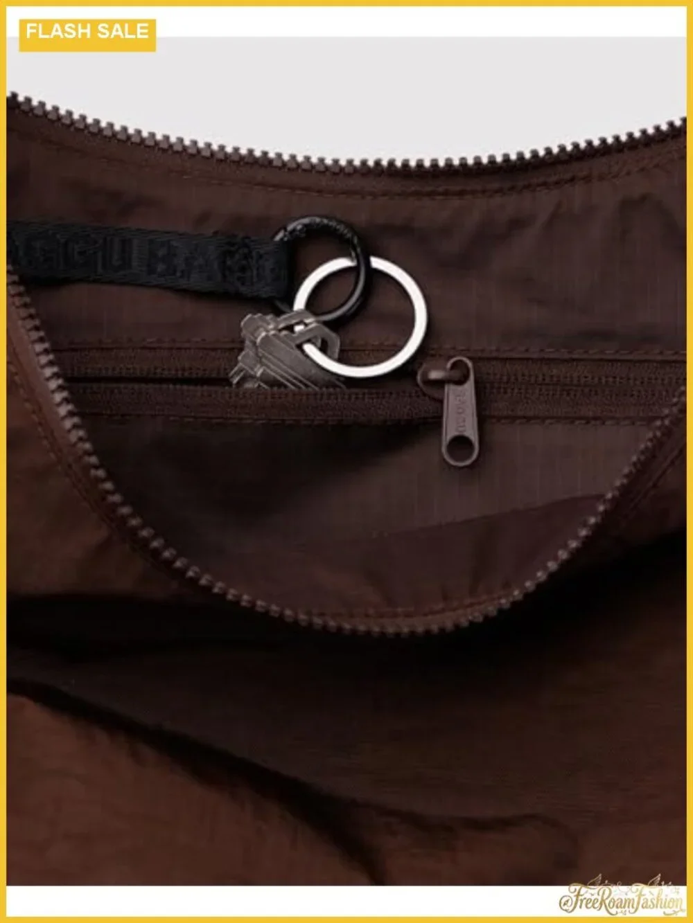 Nylon Crescent Bag Crossbody Sling Heavyweight Recycled Nylon Adjustable Strap